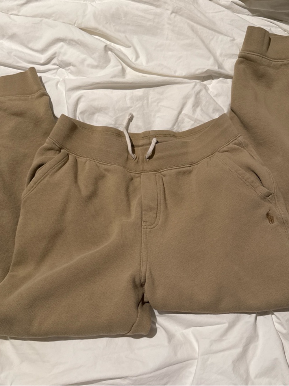 Polo by Ralph Lauren Kids Khaki/Tan Sweatpants with Drawstring